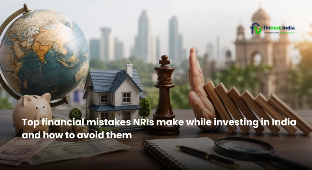 Mistakes NRIs make while investing in India illustrated with investment planning and risk management - Finvest India